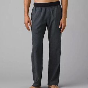 Prana Vaha Pull On Hemp Blend Lightweight Straight Pants Gray Blue Small